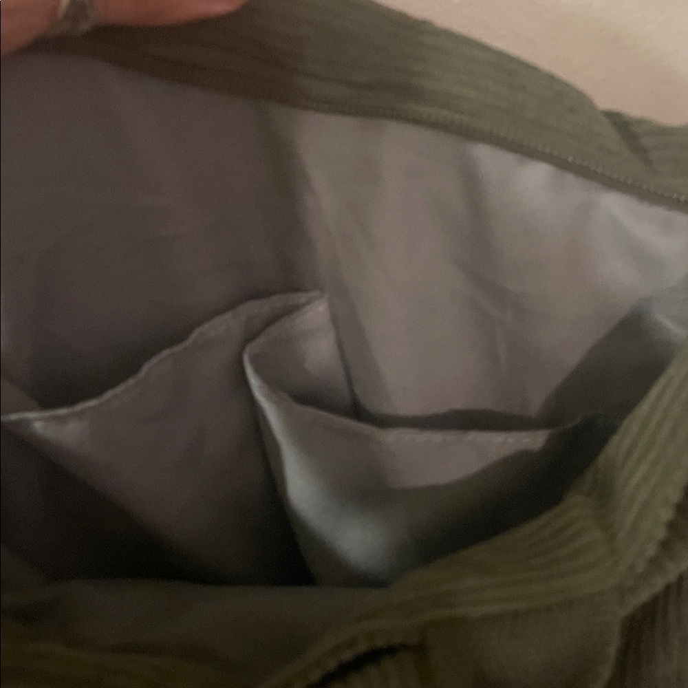 Forest Green Corduroy Tote Bag - Picture 6 of 8